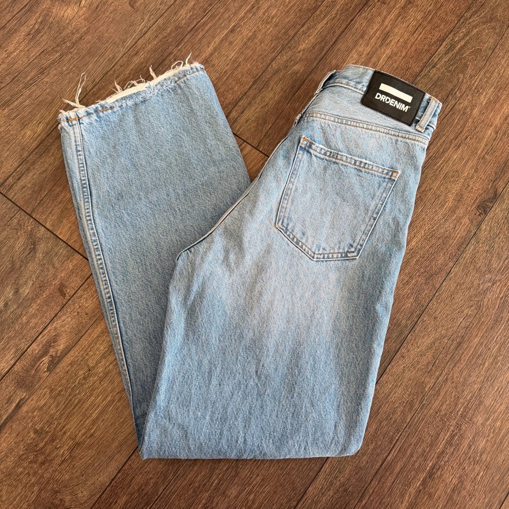 Dr. Denim Echo High Rise Jeans, Empress Sky Blue Ripped Wash, Size 27